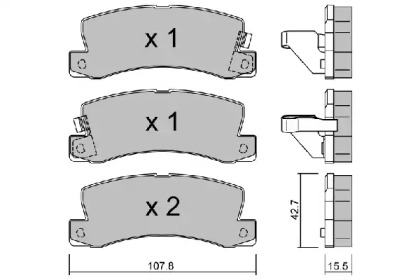 Комплект тормозных колодок AISIN BPTO-2905